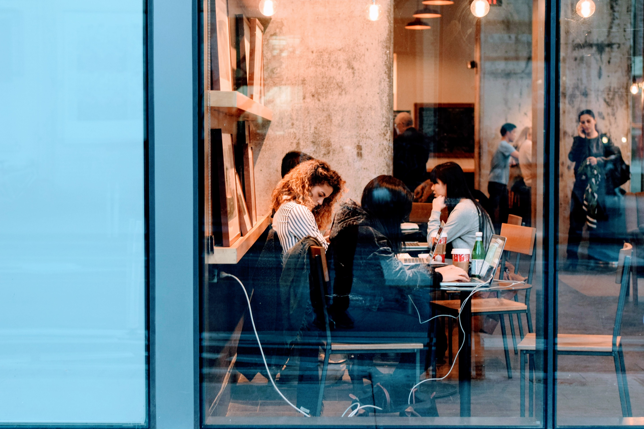 Friends in A Coffee Shop